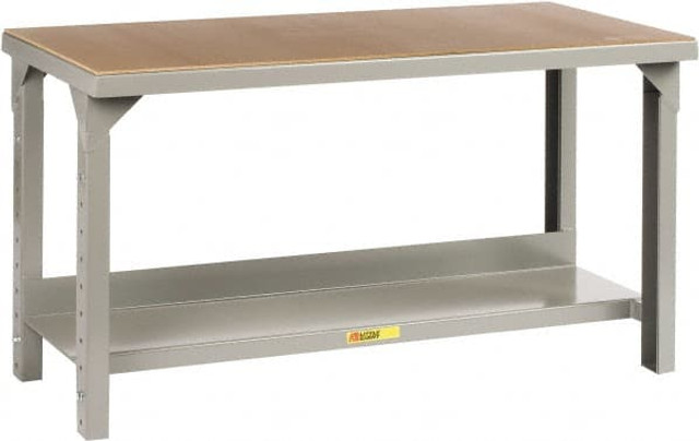 Little Giant. WSH2-3672-AH Stationary Heavy-Duty Workbench with Hardboard Top: Gray