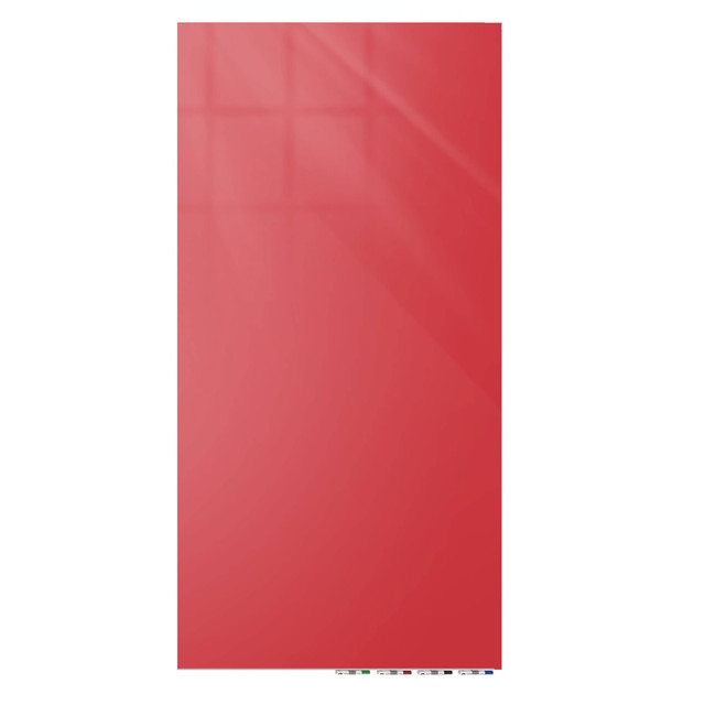 GHENT MANUFACTURING INC. ARIASM63RS Ghent Aria Low-Profile Magnetic Glass Whiteboard, 72in x 36in, Rose GHENT MANUFACTURING INC. ARIASM63RS Ghent Aria Low-Profile Magnetic Glass Whiteboard, 72in x 36in, Rose