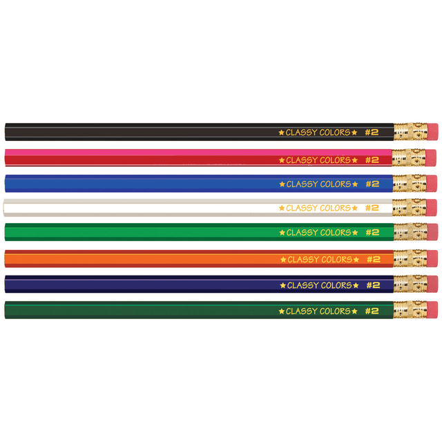 EDUCATORS RESOURCE Musgrave Pencil Co. Inc. MUSDHEX9912-12  Wood Case Hex Pencils, Medium Point, No. 2, Assorted Colors, 12 Pencils Per Pack, Set Of 12 Packs
