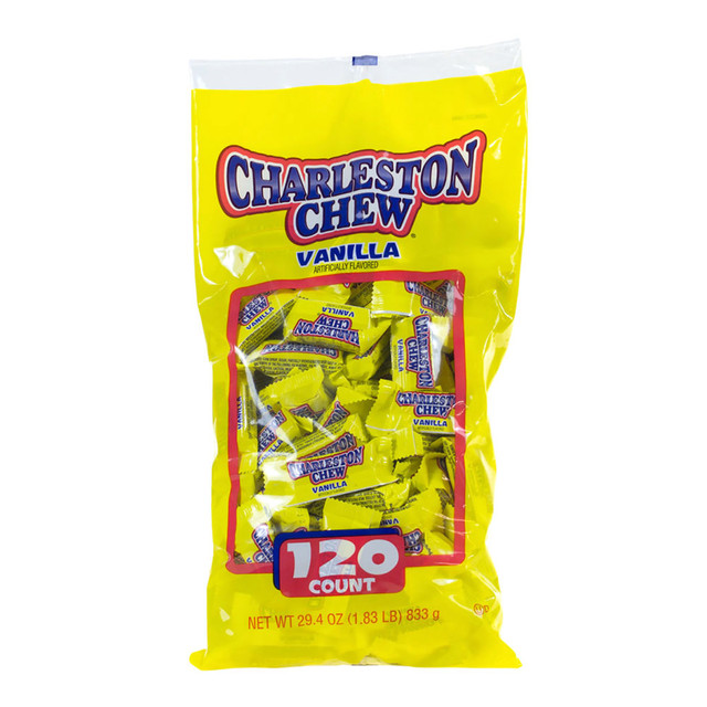 TOOTSIE ROLL INDUSTRIES INC. 209-00085 Charleston Chew Snack-Size Candies, Vanilla, Pack Of 120