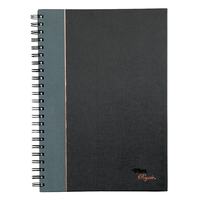 Perfect for todays executive! These stylish notebooks have black hard covers, gray spines and metallic accents that give them a distinct look.  Double-wire binding adds durability, prevents snagging and allows the cover to completely fold back.  Notebooks contain 192 white, legal-ruled sheets and a personal information page.