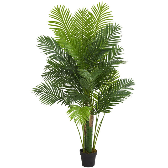 NEARLY NATURAL INC. 5592 Nearly Natural Hawaii Palm 72inH Artificial Tree, 72inH x 14inW x 6-1/2inD, Green