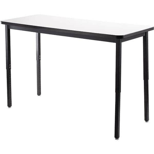 National Public Seating WBUT2448SAH Utility Table: Black & White Table Top, 48" OAL, 24" OAW