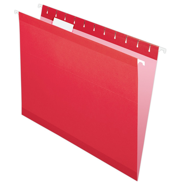 TOPS BRANDS Pendaflex 415215RED  Premium Reinforced Color Hanging File Folders, Letter Size, Red, Pack Of 25 Folders