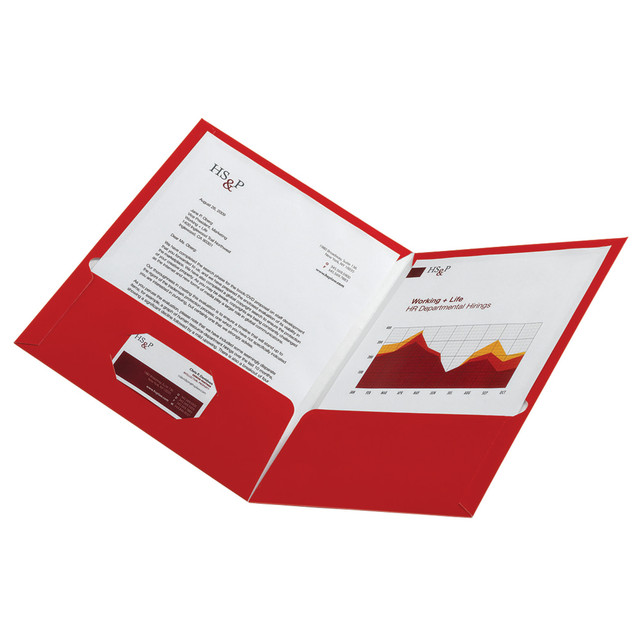 OFFICE DEPOT ODV433508 Brand Laminated Paper 2-Pocket Folders, Red, Pack Of 10 OFFICE DEPOT ODV433508 Brand Laminated Paper 2-Pocket Folders, Red, Pack Of 10