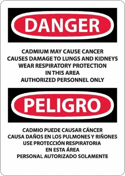 AccuformNMC Sign: Rectangle, "Danger - Cadmium May Cause Cancer" ESD28EB