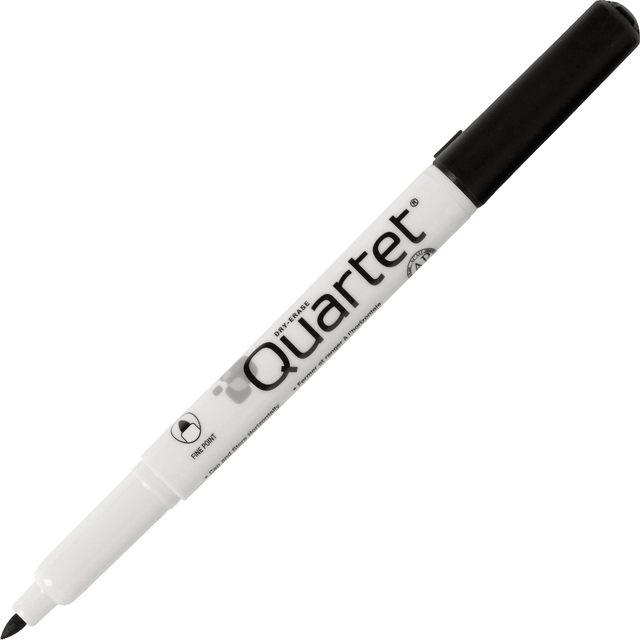 ACCO BRANDS USA, LLC 51-989692 Quartet Dry-Erase Markers, Fine Point, Black, Pack Of 12