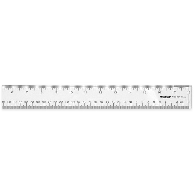 ACME UNITED CORPORATION 10564 Westcott Transparent Acrylic Ruler, 18in ACME UNITED CORPORATION 10564 Westcott Transparent Acrylic Ruler, 18in