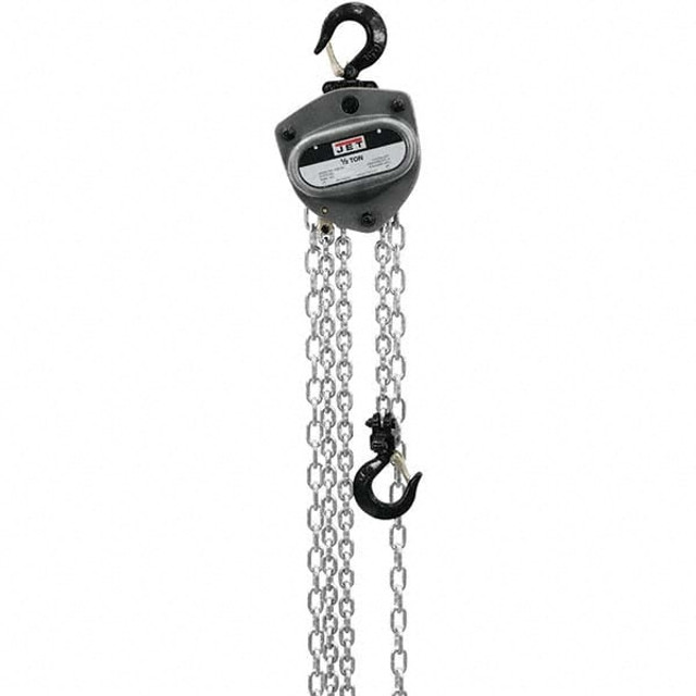 Jet 205115 Manual Hand Chain Hoist: 1,100 lb Working Load Limit, 15' Max Lift