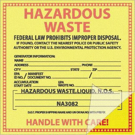 AccuformNMC Hazardous Material Label: 6" High HW7SL25