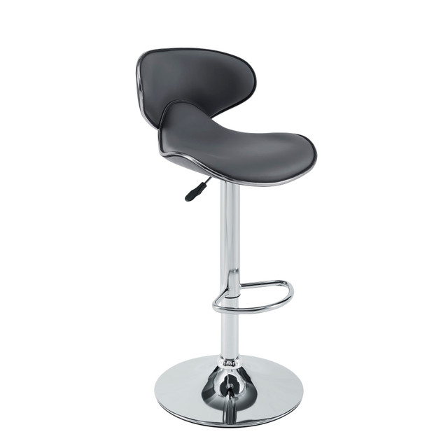 L. POWELL ACQUISITION CORP. Powell ODP2507  Josiah Adjustable Bar Stool, Chrome/Gray