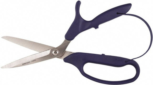 Klein Tools 7231S Industrial Shears: 9" OAL, 2-3/4" LOC, Stainless Steel Blades