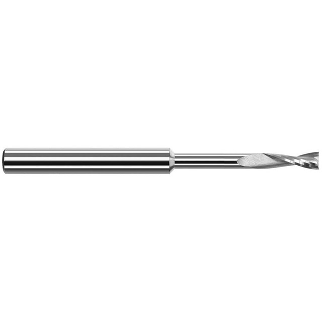 Harvey Tool 989040 Square End Mill: 0.04'' Dia, 0.12'' LOC, 1/8'' Shank Dia, 1-1/2'' OAL, 2 Flutes, Solid Carbide