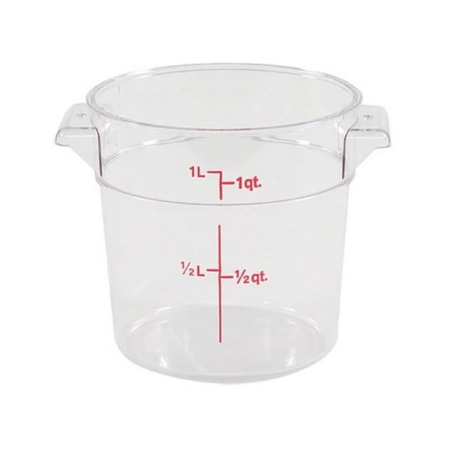 CAMBRO MFG. CO. RFSCW1135 Cambro Camwear Food Storage Container, 1 Qt, Clear CAMBRO MFG. CO. RFSCW1135 Cambro Camwear Food Storage Container, 1 Qt, Clear