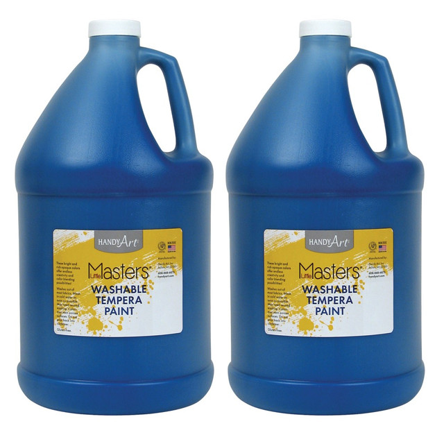Little Masters RPC214730-2 Washable Tempera Paint, 128 Oz, Blue, Pack Of 2 Little Masters RPC214730-2 Washable Tempera Paint, 128 Oz, Blue, Pack Of 2
