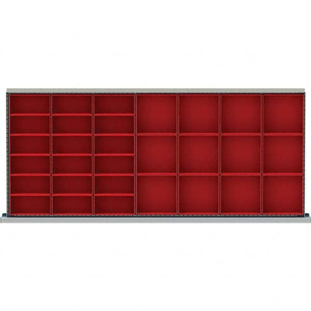 LISTA MSDR030-100 30-Compartment Drawer Divider Layout for 3.15" High Drawers