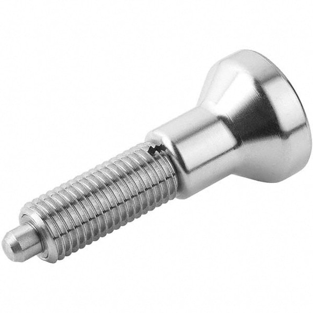 KIPP K0634.111410 M20x1.5, 40mm Thread Length, 10mm Plunger Diam, Locking Pin Knob Handle Indexing Plunger