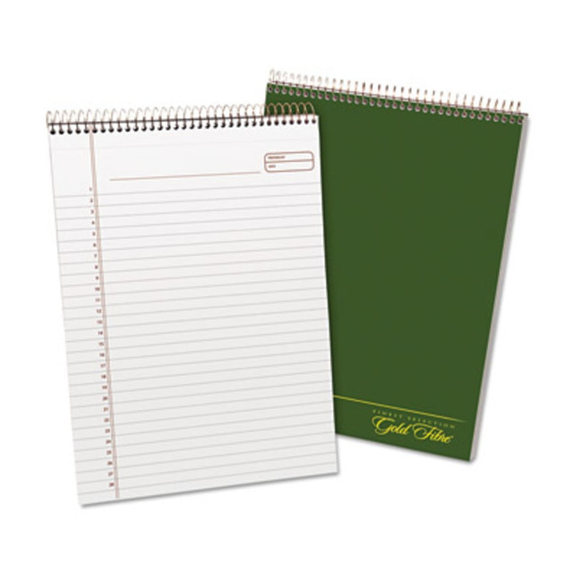 TOPS BUSINESS FORMS 20811 Ampad Gold Fibre Classic Wirebound Legal Pads - 70 Sheets - Wire Bound - 0.34in Ruled - 20 lb Basis Weight - 8 1/2in x 11 3/4in Sheet Size - White Paper - Classic Green Cover - Micro Perforated, Stiff-back, Chipboard Backing TOPS BUSINESS FORMS 20811 Ampad Gold Fibre Classic Wirebound Legal Pads - 70 Sheets - Wire Bound - 0.34in Ruled - 20 lb Basis Weight - 8 1/2in x 11 3/4in Sheet Size - White Paper - Classic Green Cover - Micro Perforated, Stiff-back, Chipboard Backing