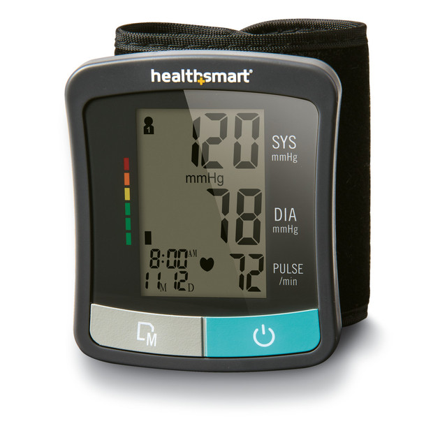 MABIS HEALTHCARE, INC. 04-810-001 HealthSmart Standard Series Wrist Digital Blood Pressure Monitor, Black/Gray