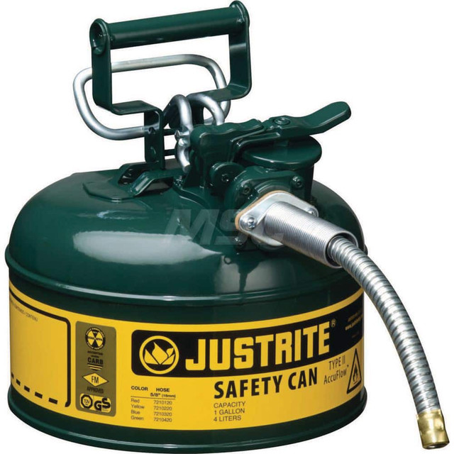 Justrite. 7210420 Safety Can: 1 gal, Steel