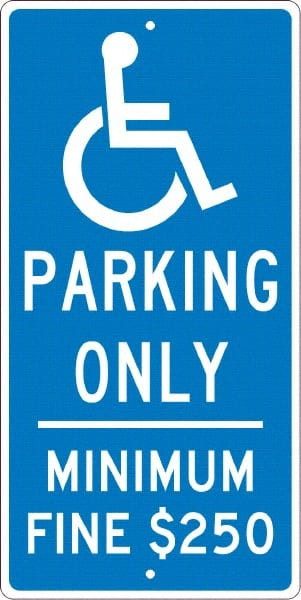 AccuformNMC Handicap Parking Only, Minimum Fine $250, TMS307H