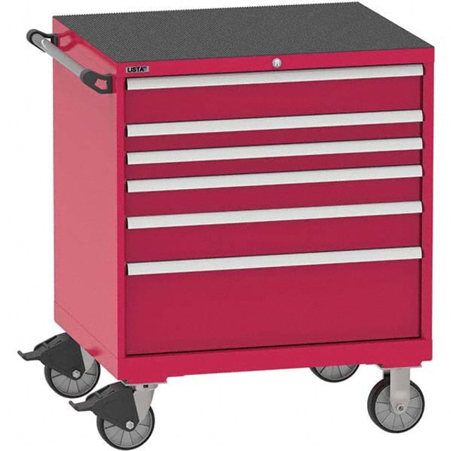 LISTA TSEW750-0621-NR Steel Tool Roller Cabinet: 6 Drawers