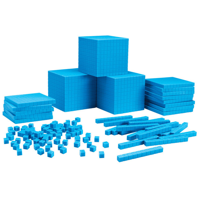 LEARNING RESOURCES, INC. LER0932 Learning Resources Base Ten Class Set, Grade 1 - College, Blue