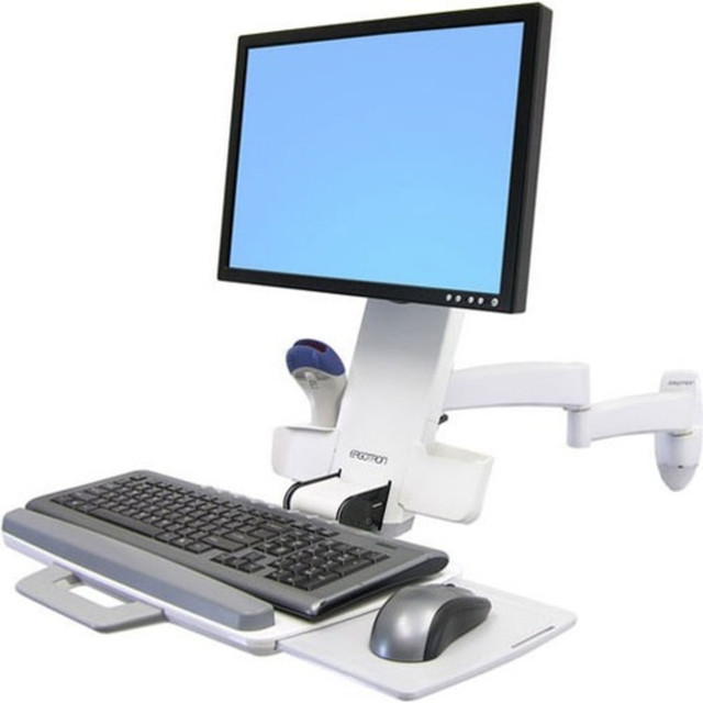 ERGOTRON 45-230-216 200 Telescoping Combo Arm - 18 lb - White ERGOTRON 45-230-216 200 Telescoping Combo Arm - 18 lb - White
