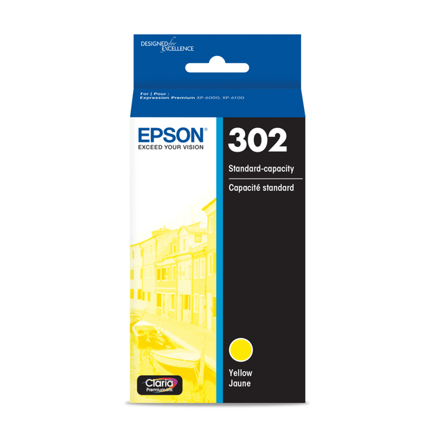 EPSON AMERICA INC. T302420-S Epson 302 Claria Premium Yellow Ink Cartridge, T302420-S EPSON AMERICA INC. T302420-S Epson 302 Claria Premium Yellow Ink Cartridge, T302420-S
