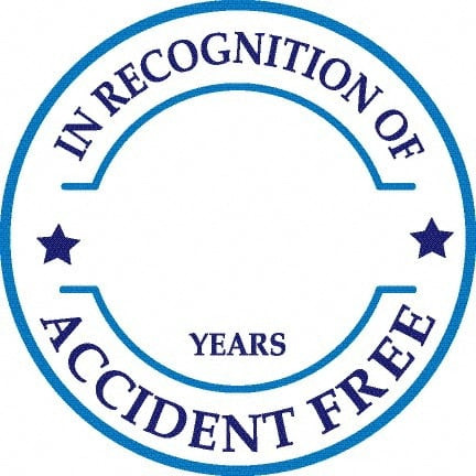 AccuformNMC Pack of 25 In Recognition Of Years ____ Accident Free, Hard Hat Labels HH149