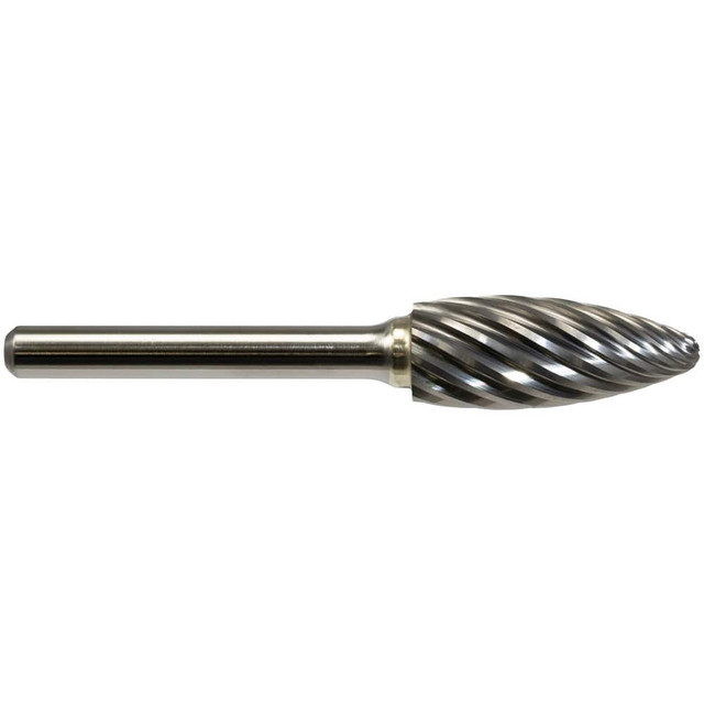 Mastercut Tool SH-5NX Burrs; Industry Specification: SH-5NX ; Head Shape: Flame ; Cutting Diameter (Inch): 1/2in ; Cutting Diameter: 0.5000in ; Tooth Style: Stainless Steel Cut ; Overall Length (Decimal Inch): 3.0000in