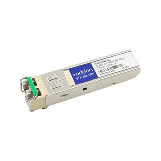 ADD-ON COMPUTER PERIPHERALS, INC. 1442351G2-AO AddOn - SFP (mini-GBIC) transceiver module (equivalent to: ADTRAN 1442351G2) - GigE - 1000Base-CWDM - LC single-mode - up to 24.9 miles - 1530 nm - TAA Compliant