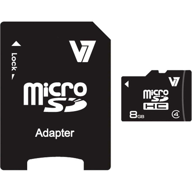 V7 VAMSDH8GCL4R-1N  microSDHC - 10 MB/s Read - 4 MB/s Write