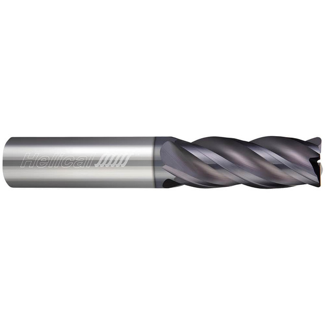 Helical Solutions 31257W Corner Radius End Mill: 5/16" Dia, 1-1/4" LOC, 0.5 mm Radius, 4 Flutes, Solid Carbide