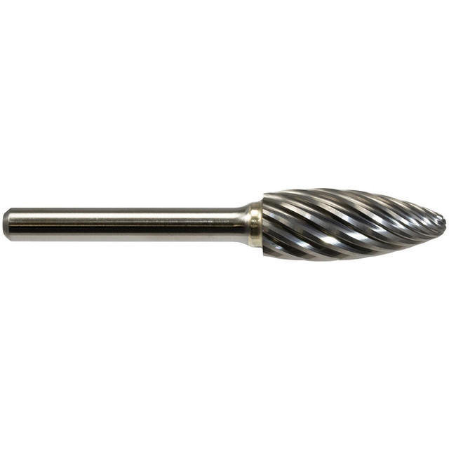 Mastercut Tool SH-2MMNX Burrs; Industry Specification: SH-2MMNX ; Head Shape: Flame ; Cutting Diameter (mm): 8.00 ; Tooth Style: Stainless Steel Cut ; Overall Length (mm): 64.00mm ; Length of Cut (Decimal Inch): 0.7480