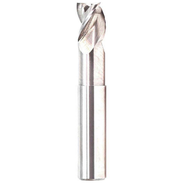 GWS 315377 Corner Radius End Mill: 3/16" Dia, 5/16" LOC, 0.03" Radius, 3 Flutes, Solid Carbide