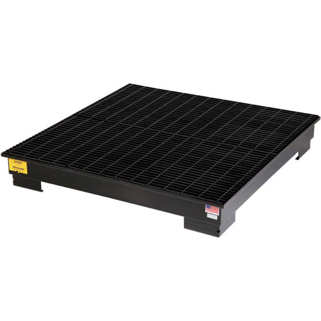 New Pig PAK241 Spill Pallets, Platforms, Sumps & Basins; Product Type: Spill Pallet ; Sump Capacity (Gal.): 66.00 ; Maximum Load Capacity: 5000.00 ; Material: Steel ; Height (Decimal Inch): 8.750000 ; Drain Included: Yes