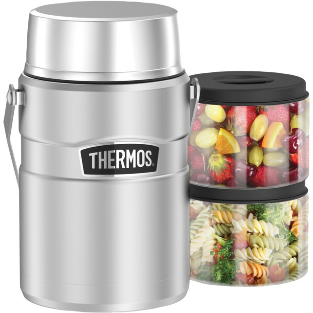 KING-SEELEY THERMOS/THERMOS Thermos SK3030MSTRI4  Stainless King Big Boss Food Jar 47Oz - Food Storage - Dishwasher Safe - Microwave Safe - Matte Stainless Steel - Stainless Steel Body