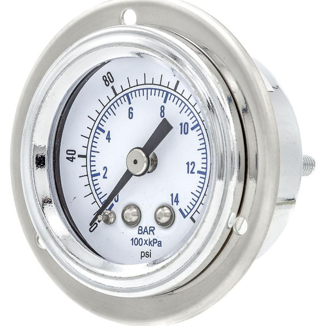 PIC Gauges 104D-158G Pressure Gauges; Gauge Type: Utility Gauge ; Scale Type: Dual ; Accuracy (%): 3-2-3% ; Dial Type: Analog ; Thread Type: NPT ; Bourdon Tube Material: Bronze