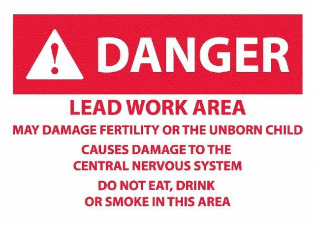 AccuformNMC Sign: Rectangle, "Danger - Lead Work Area" D680 AccuformNMC Sign: Rectangle, "Danger - Lead Work Area" D680