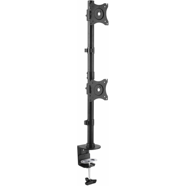 STARTECH.COM ARMDUALV  Desk Mount Dual Monitor Mount - Vertical - Steel Dual Monitor Arm - For VESA Mount Monitors up to 27in - Adjustable (ARMDUALV)