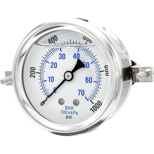 PIC Gauges PRO-203L-254M Pressure Gauges; Gauge Type: Industrial Pressure Gauges ; Scale Type: Dual ; Accuracy (%): 2-1-2% ; Dial Type: Analog ; Thread Type: 1/4" MNPT ; Bourdon Tube Material: Bronze