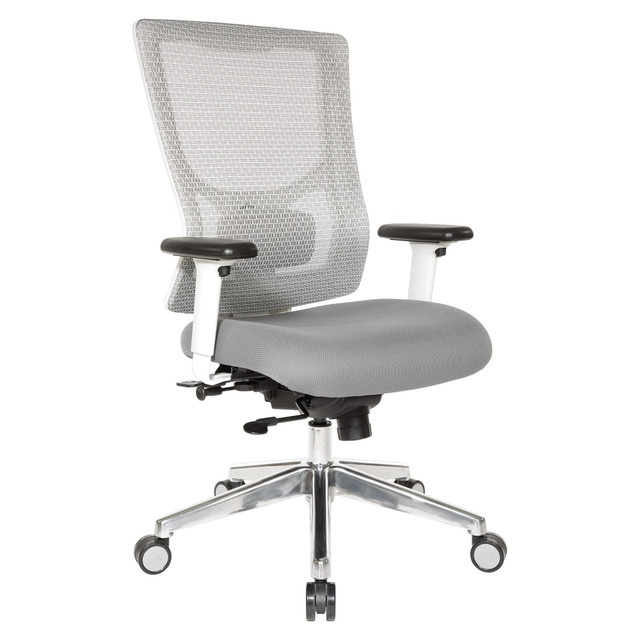 OFFICE STAR PRODUCTS 95672-5811 Office Star ProGrid Mesh Mid-Back Managers Chair, White/Jade