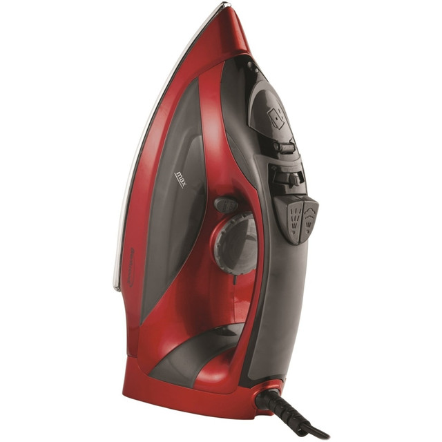 BRENTWOOD APPLIANCES , INC. MPI-90R Brentwood MPI-90R Steam Iron with Auto Shut-Off, Red - Automatic Shut Off - Stainless Steel Sole Plate - 1200 W - Red