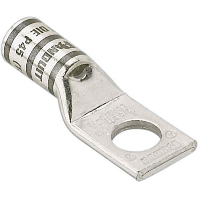 Panduit LCA1/0-56-X Rectangle Ring Terminal: Non-Insulated, 1/0 AWG, Compression Connection