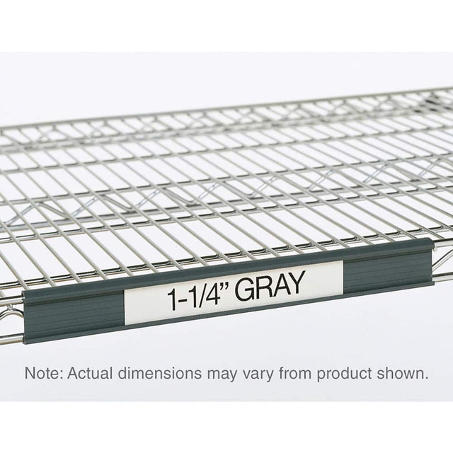 Metro 9990P Open Shelving Accessories & Components; Component Type: Label Holder ; For Use With: Metro Super Erecta Shelving ; Material: Plastic ; Color: Gray ; Overall Length (Decimal Inch): 0.0000 ; Height (Decimal Inch): 1.250000