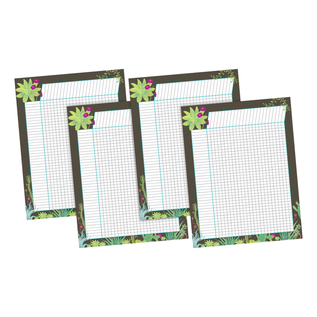 If you need to find a way to motivate students in the classroom, put up one of these incentive charts. The colorful charts are made of thick card stock and feature an activities chart on the back.  Coordinating charts to incentivize students.  Card stock is designed for durability.  Reproducible activities on the back, featuring 40 rows and 24 columns.  Each measures 22in x 17in.  Chocolate prickles design adds a fun touch.