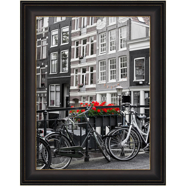 UNIEK INC. Amanti Art A42707345860  Picture Frame, 29in x 23in, Matted For 18in x 24in, Trio Oil-Rubbed Bronze