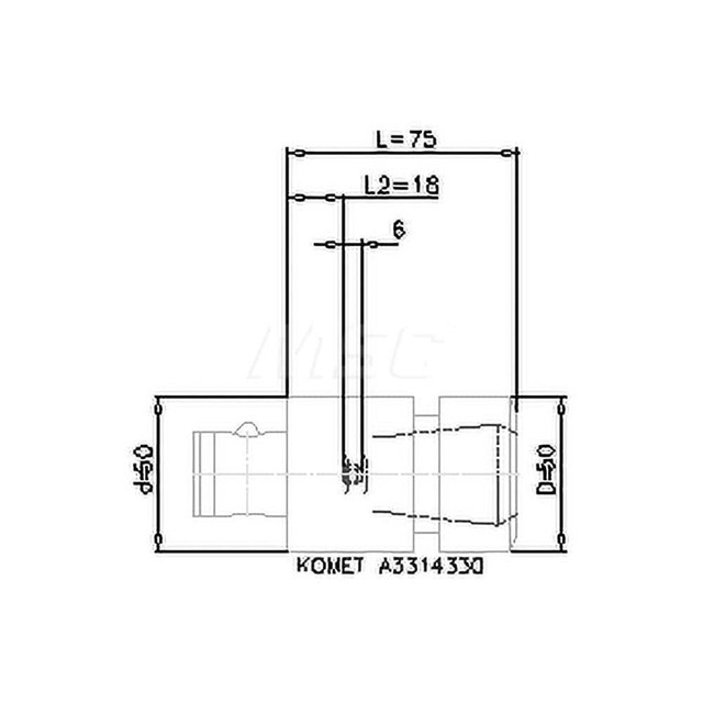 Komet K14237471 Collet Chuck: ER Collet, Modular Connection Shank