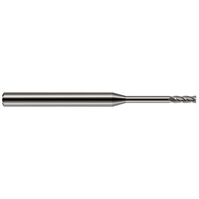 Harvey Tool 846212 Square End Mill: 3/16'' Dia, 0.57'' LOC, 3/16'' Shank Dia, 3'' OAL, 4 Flutes, Solid Carbide